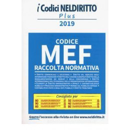 CODICE MEF. RACCOLTA NORMATIVA 2019