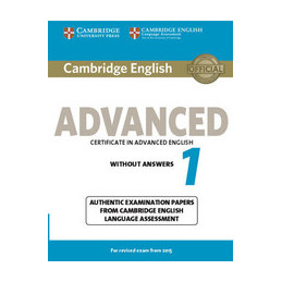CAMBRIDGE ENGLISH ADVANCED FOR UPDATED EXAMS 1: STUDENT`S BOOK WITHOUT ANSWERS