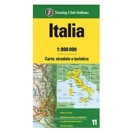 ITALIA 1:800.000. CARTA STRADALE E TURISTICA